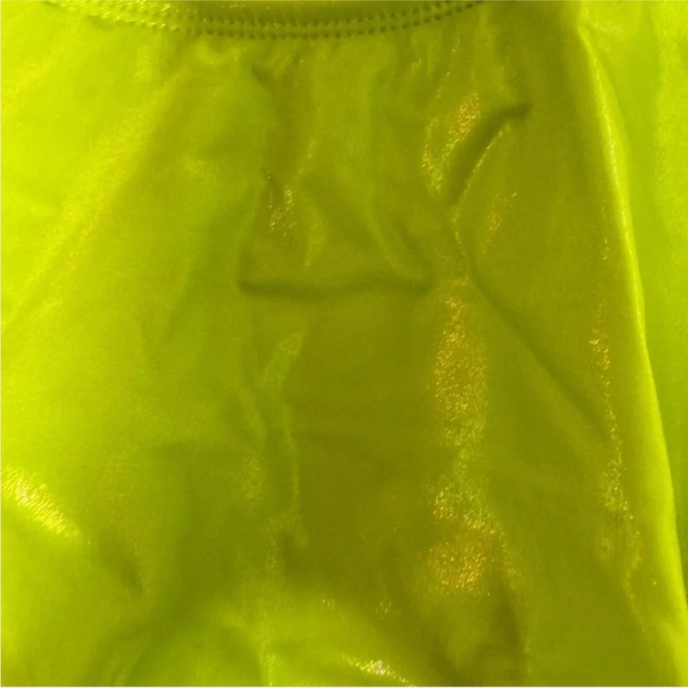 New Girl’s Swimsuit, “More Than Magic” Cutout OnePiece, Size L (10/12), Lime&Blk